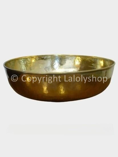 Vasque marocaine en cuivre doré ronde, modèle kasbah 37 cm - à poser